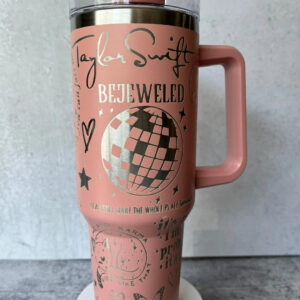Taylor Swift Music Custom Stanley Quencher 40oz Stainless Steel Tumbler With Handle