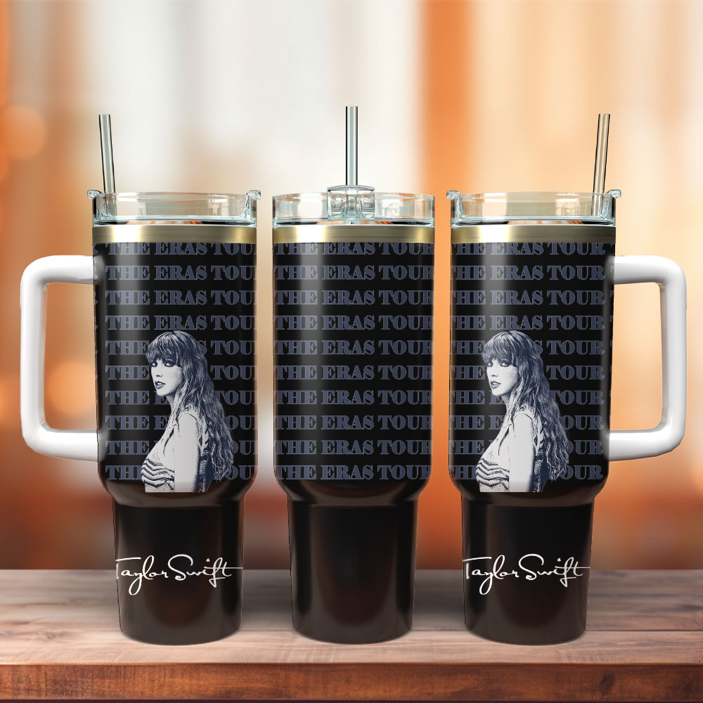 Taylor Swift Music Custom Stanley Quencher 40oz Stainless Steel Tumbler With Handle