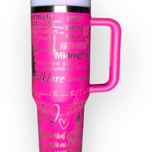Taylor Swift Music Custom Stanley Quencher 40oz Stainless Steel Tumbler With Handle