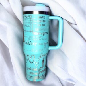 Taylor Swift Music Custom Stanley Quencher 40oz Stainless Steel Tumbler With Handle
