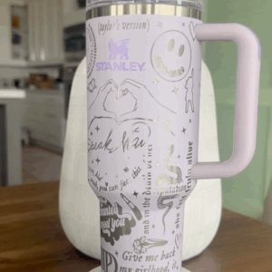 Taylor Swift Music Custom Stanley Quencher 40oz Stainless Steel Tumbler With Handle