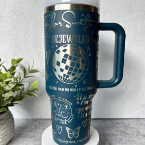 Taylor Swift Music Custom Stanley Quencher 40oz Stainless Steel Tumbler With Handle