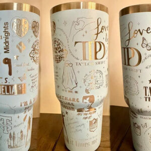 Taylor Swift Music Custom Stanley Quencher 40oz Stainless Steel Tumbler With Handle