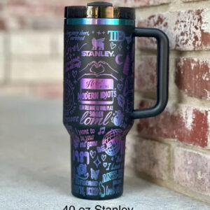 Taylor Swift Music Custom Stanley Quencher 40oz Stainless Steel Tumbler With Handle