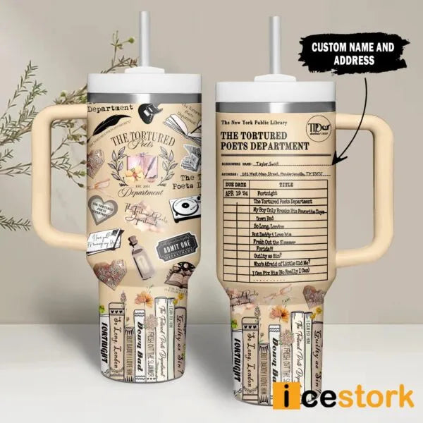 Taylor Swift Music Custom Stanley Quencher 40oz Stainless Steel Tumbler With Handle