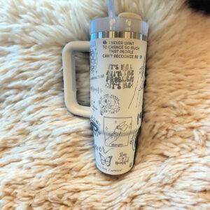 Taylor Swift Music Custom Stanley Quencher 40oz Stainless Steel Tumbler With Handle
