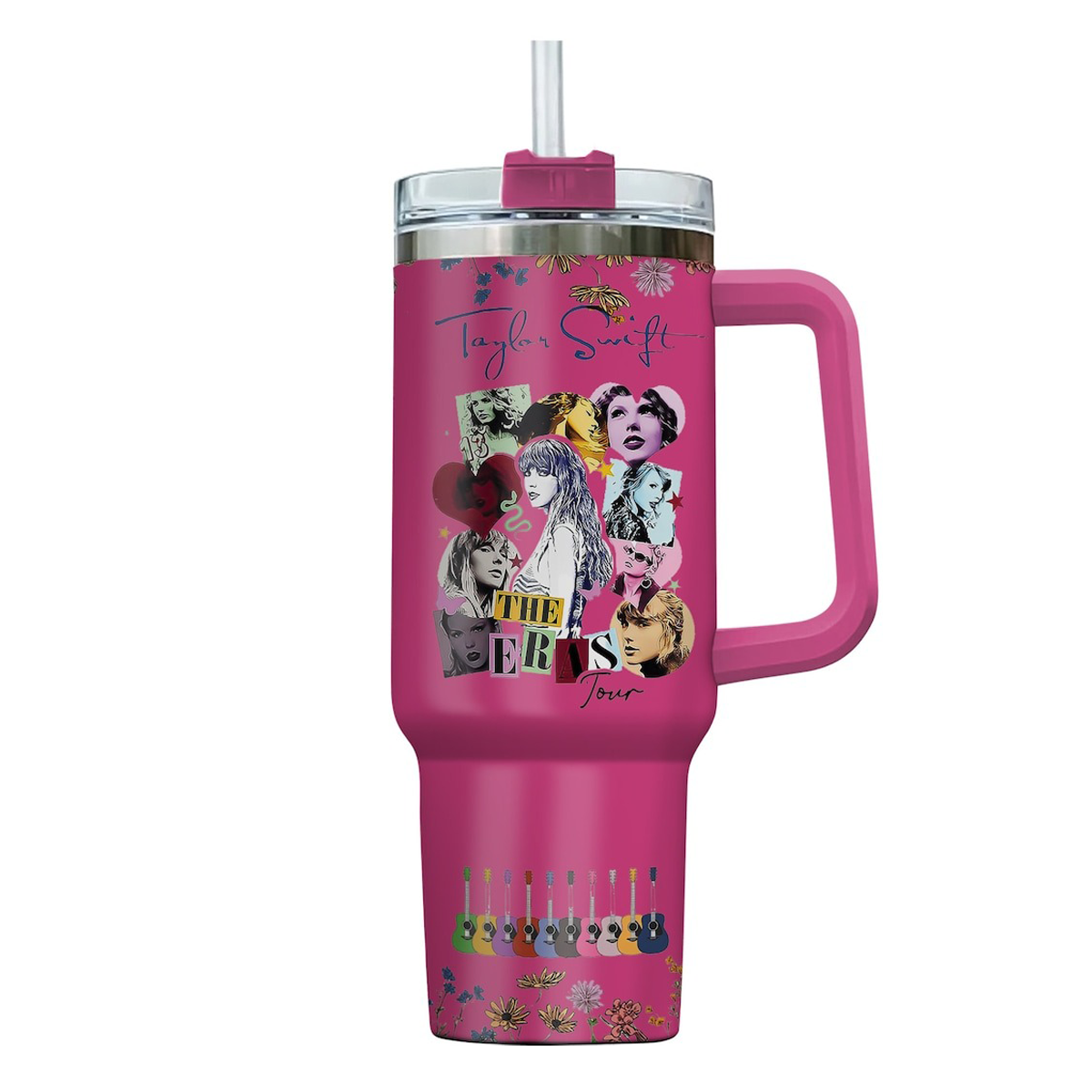 Taylor Swift Music Custom Stanley Quencher 40oz Stainless Steel Tumbler With Handle