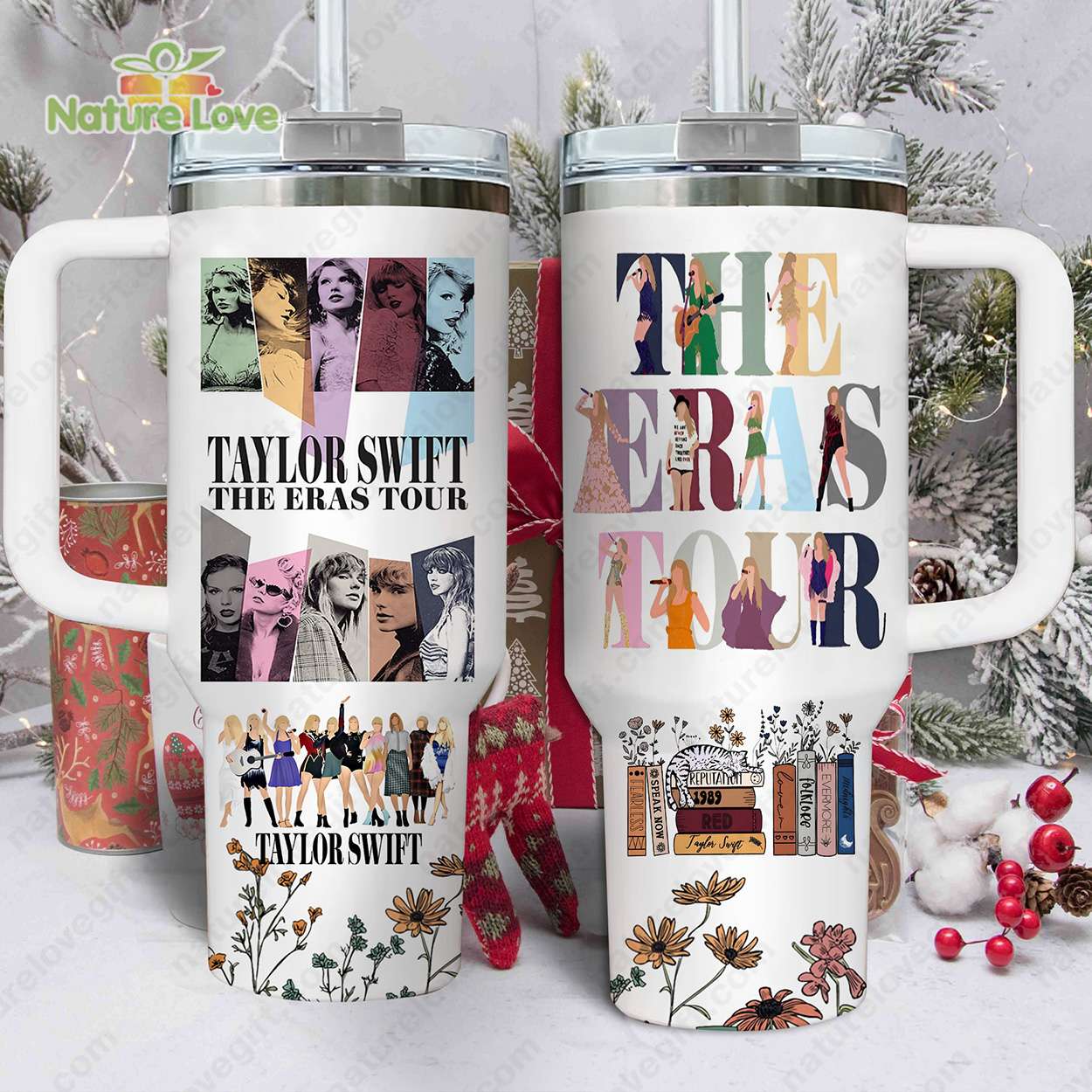 Taylor Swift The Eras Tour Music Custom Stanley Quencher 40oz Stainless Steel Tumbler With Handle