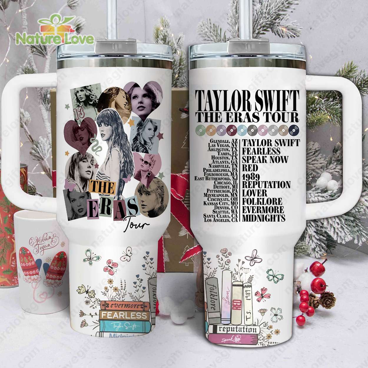Taylor Swift The Eras Tour Music Custom Stanley Quencher 40oz Stainless Steel Tumbler With Handle
