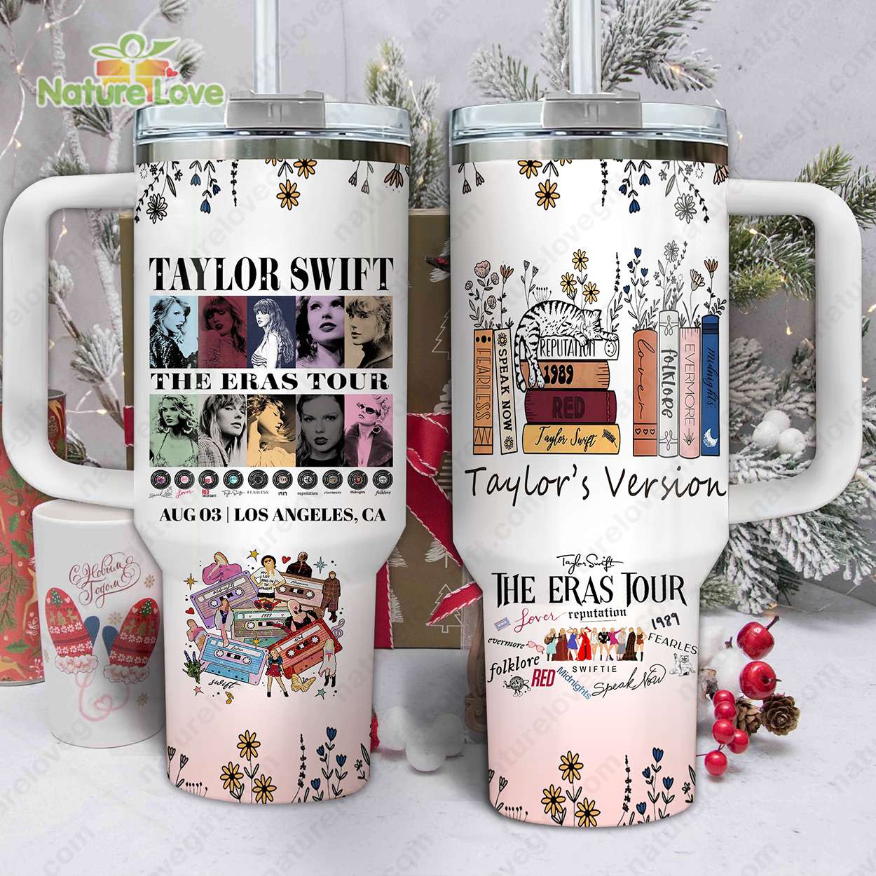 Taylor Swift The Eras Tour Music Custom Stanley Quencher 40oz Stainless Steel Tumbler With Handle