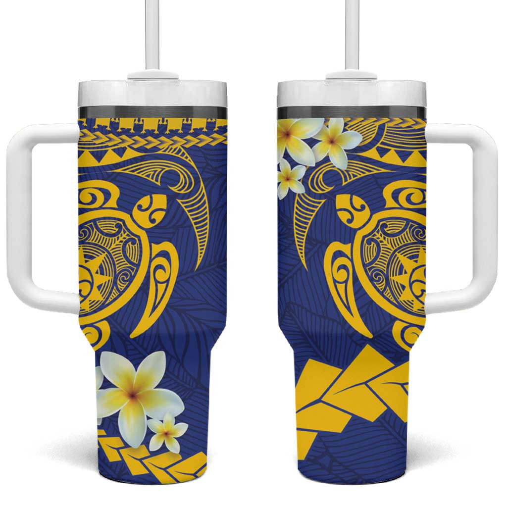 Te Vaiaho o te Gagana Tokelau Polynesian Turtle Malo Ni! Custom Stanley Quencher 40oz Stainless Steel Tumbler With Handle