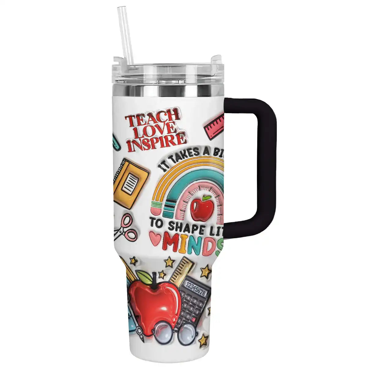 Teacher Custom Stanley Quencher 40oz Stainless Steel Tumbler With Handle