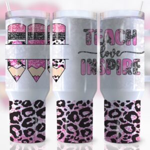 Teacher Life Custom Stanley Quencher 40oz Stainless Steel Tumbler With Handle