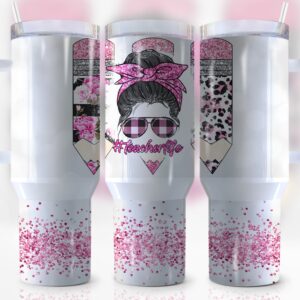 Teacher Life Custom Stanley Quencher 40oz Stainless Steel Tumbler With Handle