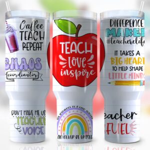 Teacher Life Custom Stanley Quencher 40oz Stainless Steel Tumbler With Handle