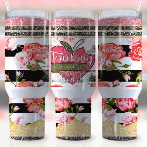 Teacher Life Custom Stanley Quencher 40oz Stainless Steel Tumbler With Handle