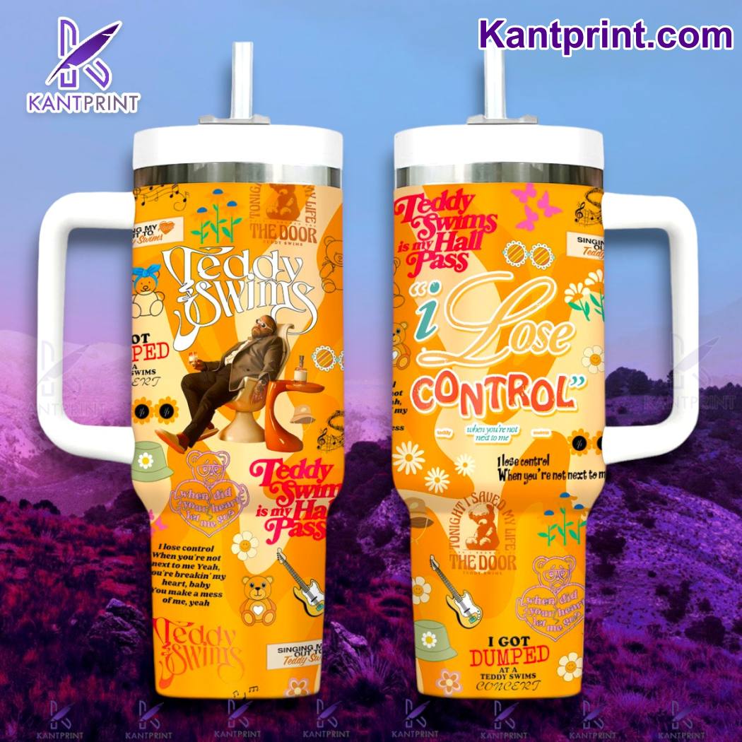 Teddy Swims Lose Control Music Custom Stanley Quencher 40oz Stainless Steel Tumbler With Handle