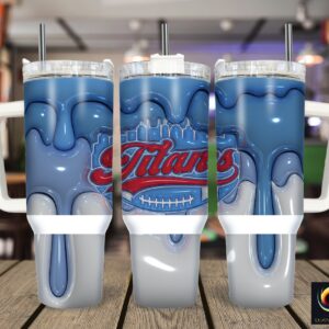 Tennessee Titans NFL Custom Stanley Quencher 40oz Stainless Steel Tumbler With Handle