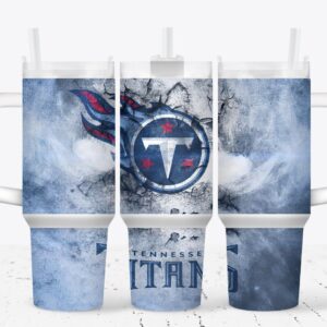Tennessee Titans NFL Custom Stanley Quencher 40oz Stainless Steel Tumbler With Handle
