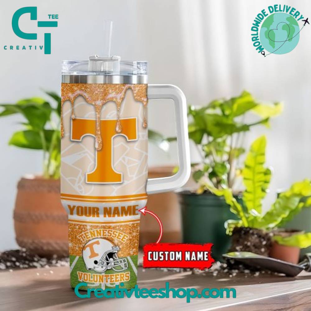 Tennessee Volunteers NCAA Custom Stanley Quencher 40oz Stainless Steel Tumbler With Handle