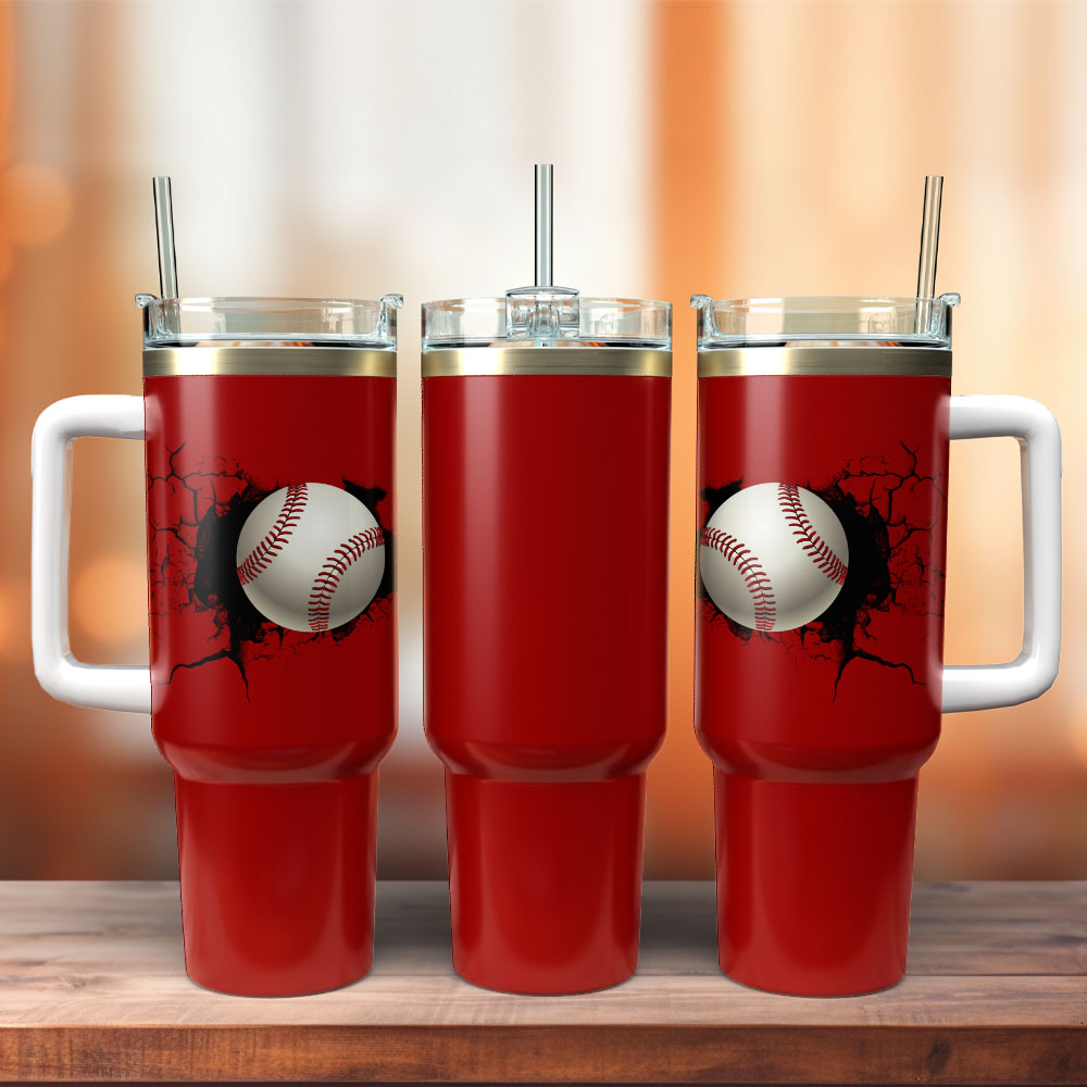 Tennis Artwork Custom Stanley Quencher 40oz Stainless Steel Tumbler With Handle