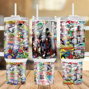 The Avengers Marvel Movies Custom Stanley Quencher 40oz Stainless Steel Tumbler With Handle