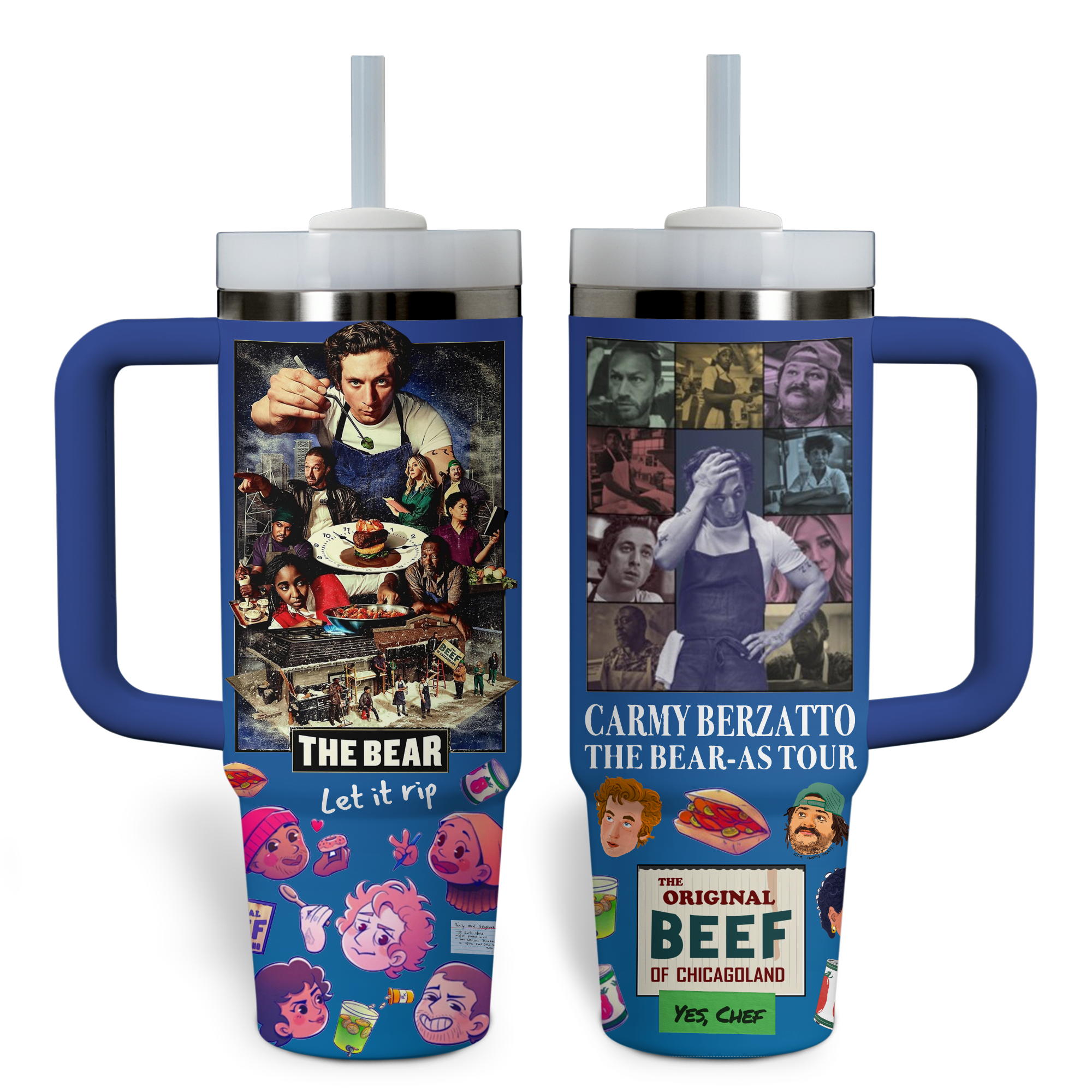 The Bear Movies Custom Stanley Quencher 40oz Stainless Steel Tumbler With Handle