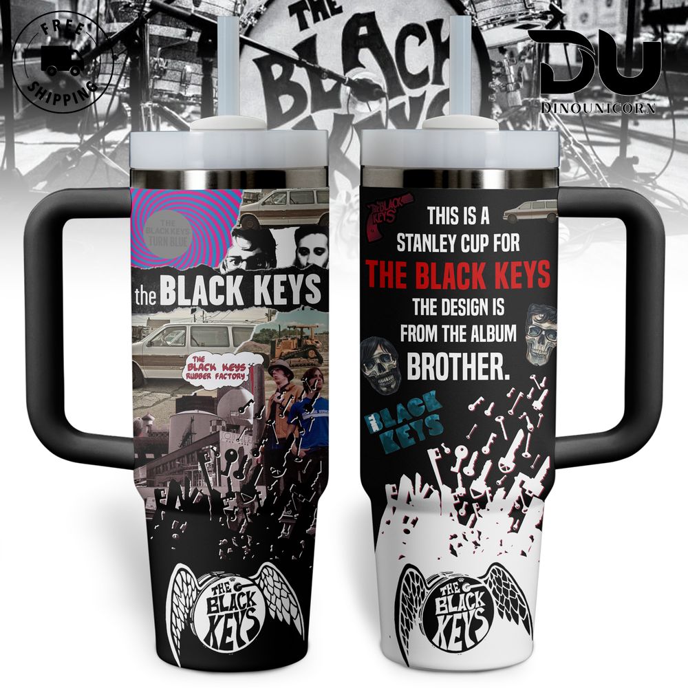 The Black Keys Music Custom Stanley Quencher 40oz Stainless Steel Tumbler With Handle