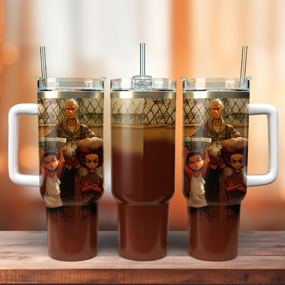 The Boondocks TV series Custom Stanley Quencher 40oz Stainless Steel Tumbler With Handle