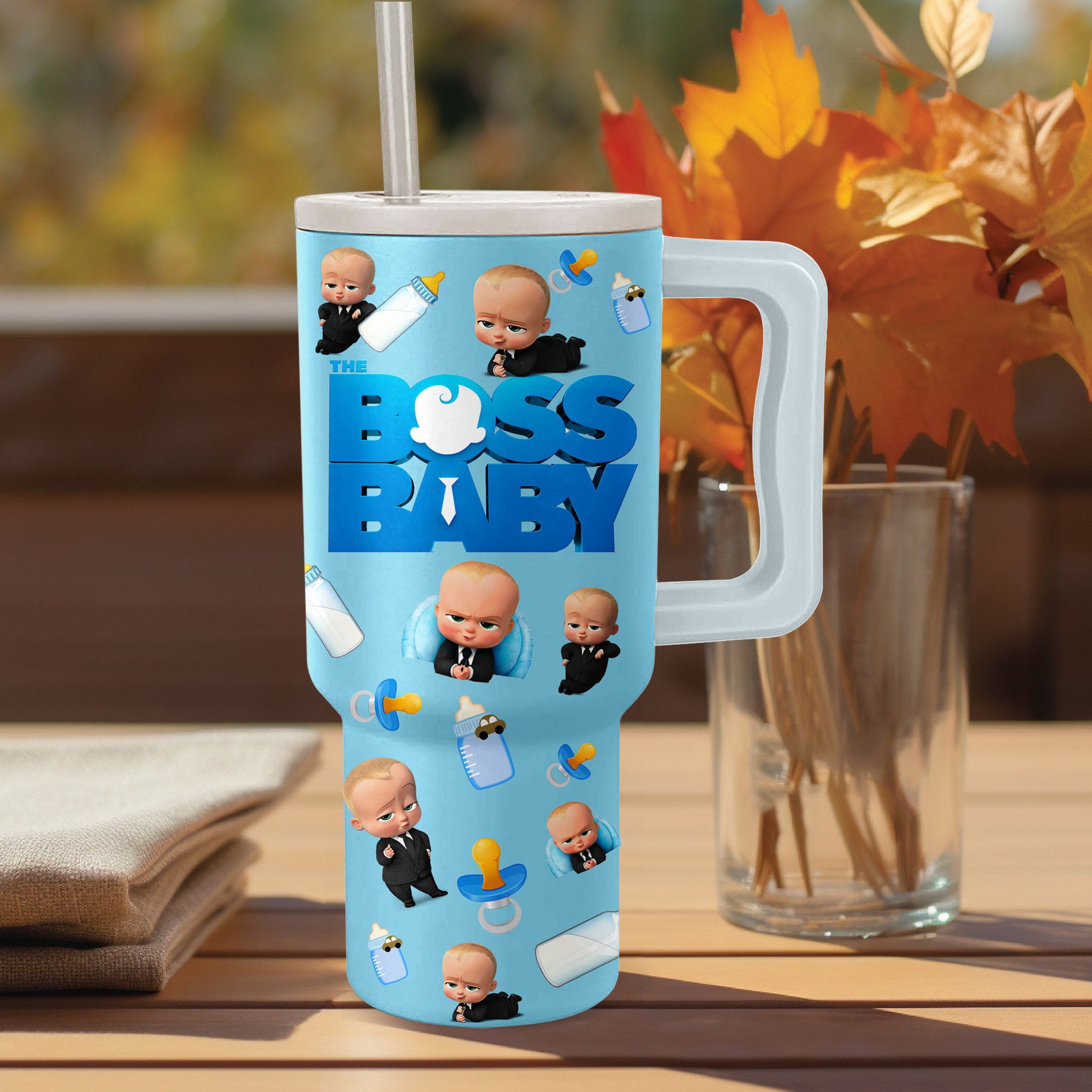 The Boss Baby Movies Custom Stanley Quencher 40oz Stainless Steel Tumbler With Handle