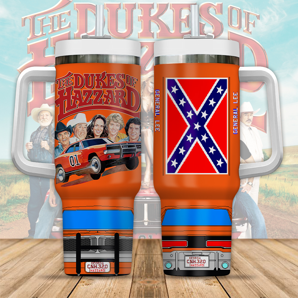 The Dukes Of Hazzard Movies Custom Stanley Quencher 40oz Stainless Steel Tumbler With Handle