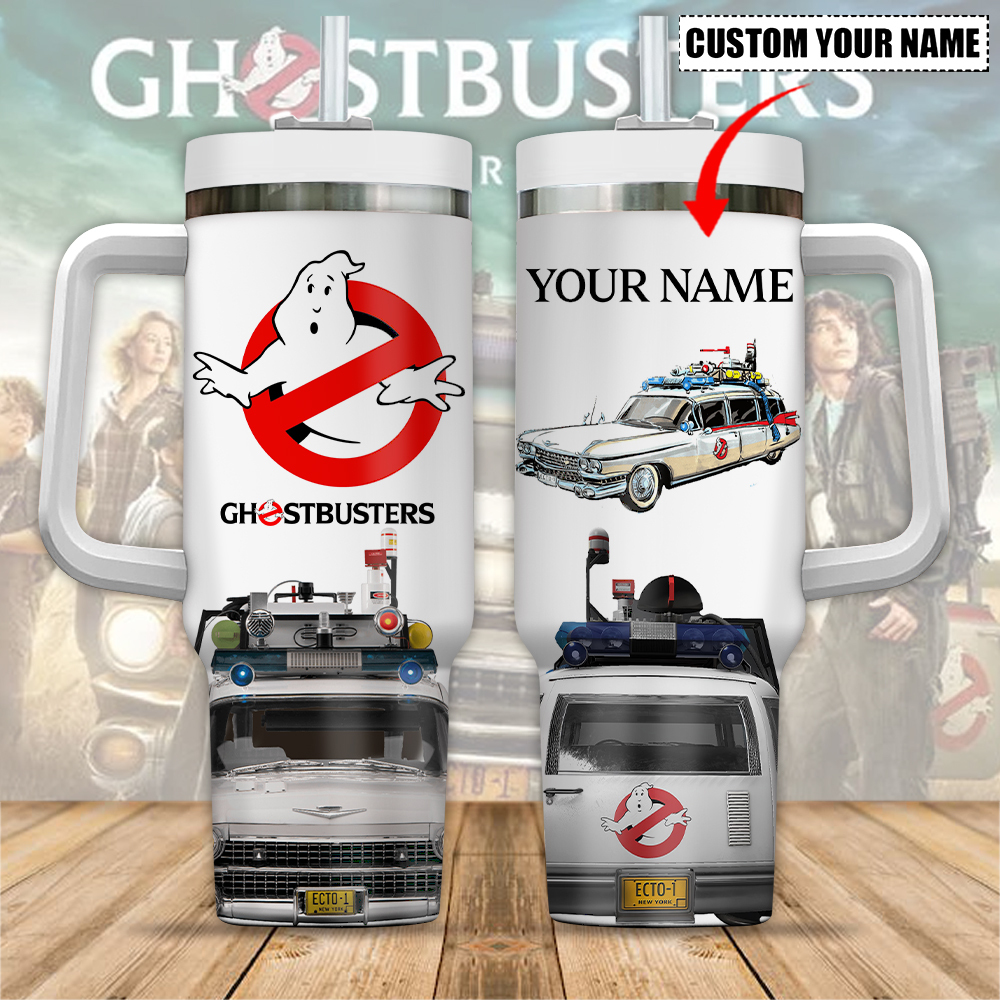 The Ghostbusters Movies Custom Stanley Quencher 40oz Stainless Steel Tumbler With Handle