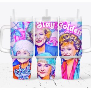 The Golden Girls TV Series Custom Stanley Quencher 40oz Stainless Steel Tumbler With Handle
