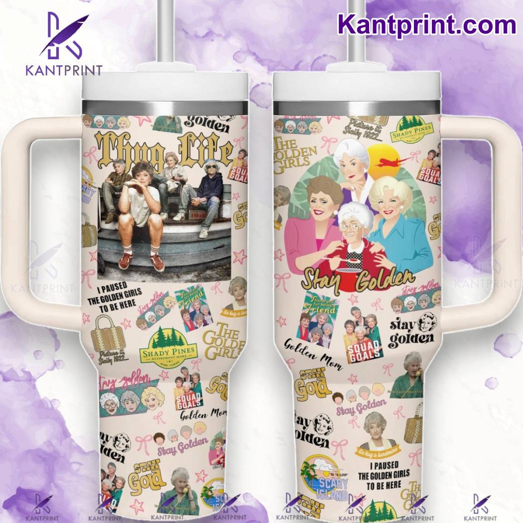 The Golden Girls TV Series Custom Stanley Quencher 40oz Stainless Steel Tumbler With Handle