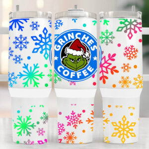 The Grinch Coffee Custom Stanley Quencher 40oz Stainless Steel Tumbler With Handle