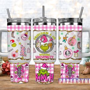 The Grinch Custom Stanley Quencher 40oz Stainless Steel Tumbler With Handle