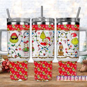 The Grinch Custom Stanley Quencher 40oz Stainless Steel Tumbler With Handle