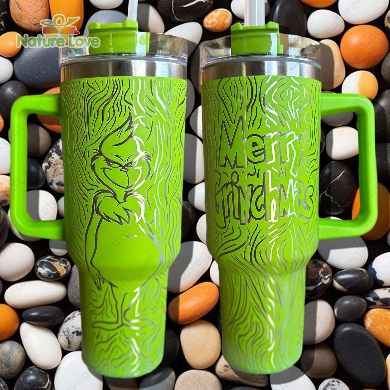 The Grinch Disney Movies Custom Stanley Quencher 40oz Stainless Steel Tumbler With Handle