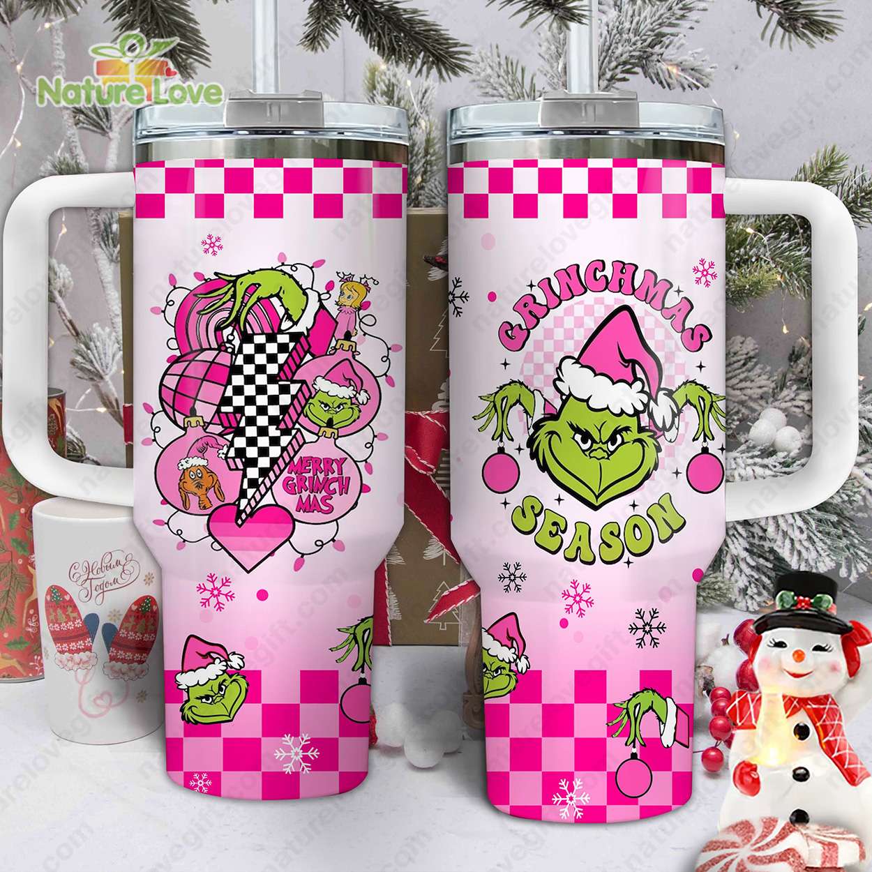 The Grinch Disney Movies Custom Stanley Quencher 40oz Stainless Steel Tumbler With Handle