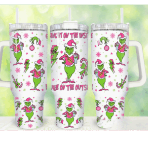The Grinch Movies Custom Stanley Quencher 40oz Stainless Steel Tumbler With Handle
