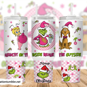 The Grinch Movies Custom Stanley Quencher 40oz Stainless Steel Tumbler With Handle