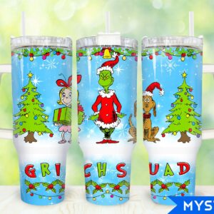 The Grinch Movies Custom Stanley Quencher 40oz Stainless Steel Tumbler With Handle