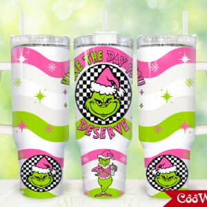 The Grinch Movies Custom Stanley Quencher 40oz Stainless Steel Tumbler With Handle