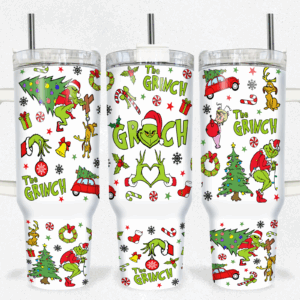 The Grinch Movies Custom Stanley Quencher 40oz Stainless Steel Tumbler With Handle