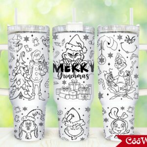 The Grinch Movies Custom Stanley Quencher 40oz Stainless Steel Tumbler With Handle
