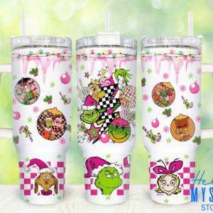 The Grinch Movies Custom Stanley Quencher 40oz Stainless Steel Tumbler With Handle
