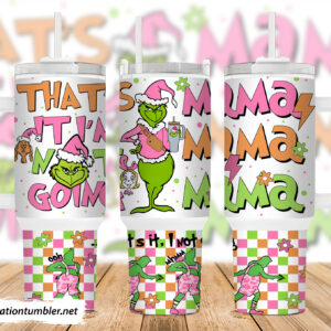 The Grinch Movies Custom Stanley Quencher 40oz Stainless Steel Tumbler With Handle