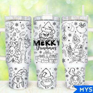 The Grinch Movies Custom Stanley Quencher 40oz Stainless Steel Tumbler With Handle