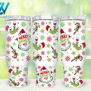 The Grinch Movies Custom Stanley Quencher 40oz Stainless Steel Tumbler With Handle