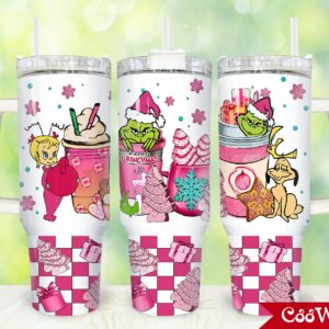 The Grinch Movies Custom Stanley Quencher 40oz Stainless Steel Tumbler With Handle